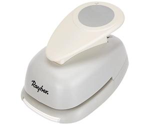 Rayher perforatrice fantaisie ronde perforeuse papier à motifs fait des cercles de à 5,08 cm (2 pouces) perforatrice scrapbooking idéal pour papier/carton jusqu à 200 g/m2 , blanc