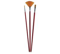 Rayher Pinceaux 37066000 type assortis 100% certifié FSC Synthétique Marron 4 x 0 6 x 0.09 cm