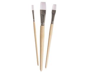 Rayher Pinceaux 37319000 Chalky Basic Taille 6/12/20 en polystyrène Lot de 3, Beige