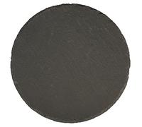 Rayher Plateau en ardoise rond, gris, 1 pce., Ø15cm, utilisation multiple, présentation d’aliments, décoration de table, dessous de plat-56531000