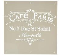 Rayher pochoir à motif café de paris pochoir lettre pour la création d un joli décor parisien idéal pour vos activités de loisirs créatifs, Gris