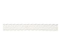 Rayher Ruban de dentelle auto-adhésif, blanc, 1 pce., l. 17mm, L. 2,5 m, 100% coton, arts créatifs, décoration, scrapbooking-58394102