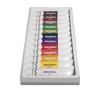 Rayher Set d'artiste Peinture aquarelle, 12 couleurs, tubes de 12 ml, 38915000