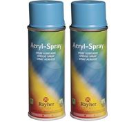 Rayher Spray peinture acrylique mat, turquoise, 200ml, DIN EN71-3, base aqueuse, séchage rapide, multiples surfaces, intérieur, extérieur, décoration, rénovation-34145404 (Lot de 2)