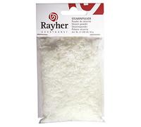 Rayher Stéarine, blanc, 1 pce., poudre 50g, point de fusion 56°C, produit naturel, arts créatifs, cire, bougie-3104800