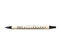 Rayher Stylo Calligraphie 1 Pièce Feutre pour Calligraphie à 2 Pointes DE 2 et 5 mm Matériel Calligraphie en Polystyrène Noir