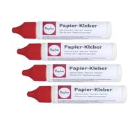 Rayher stylo de colle à papier flacon 30g transparente au séchage blanc, 3339600 (Lot de 4)