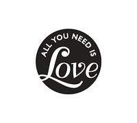 Rayher Tampon pour savon GB All you need is Love 45mmø caoutchouc gris, 34310000