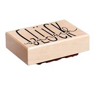 Rayher Tampon texte FELICITATIONS, 1 pce, 5X8cm, bois, en allemand, arts créatifs, scrapbooking, mariage, naissance, examen-29234000, Naturel
