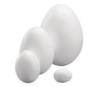 Rayher Œuf en polystyrène, 2 demi-coquilles, hauteur de 30 cm, blanc, 3317000