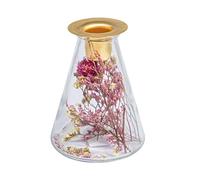 Rayher Vase en Verre AV. Fleurs séchées + bougeoir 8x12,5cm, Conique, 46697000
