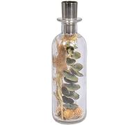 Rayher Vase en Verre Rond AV Fleurs séchées+bougeoir Argent 5,5x18,5cm, 46698000