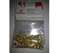 Rayher Vis à œillet vis à anneau en laiton crochet à visser 8x3mm 24 pc, 8937066
