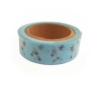 Rayher Washi Tape - Étoiles argentées 15 mm