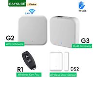 RAYKUBE TT LOCK G2 passerelle Wifi sans fil Hub RJ45 filaire G3 passerelle/TT serrure porte-clés télécommande/capteur de porte pour serrure intelligente G2 WiFi Gateway