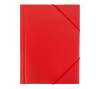 Raylu Paper - Chemise en Plastique A4, Fermeture Rabats à Élastiques, Pochette Plastique pour Rangement de Papiers Administratifs, Pour le Bureau, la Maison et l´École (A4, Rouge)