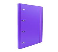 Raylu Paper - Classeur 4 anneaux avec 6 intercalaires de couleurs et recharges de 100 feuilles A4 quadrillées 4 x 4 mm, dossier avec 4 anneaux tranche de 60 mm. (violet)