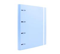 Raylu Paper - Classeur 4 anneaux avec 6 intercalaires de couleurs et recharges de 100 feuilles A4 quadrillées 4 x 4 mm, dossier avec 4 anneaux tranche de 60 mm. (bleu pastel)