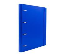 Raylu Paper - Classeur 4 anneaux avec 6 intercalaires de couleurs et recharges de 100 feuilles A4 quadrillées 4 x 4 mm, dossier avec 4 anneaux tranche de 60 mm. (bleu)