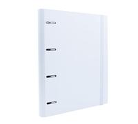 Raylu Paper - Classeur 4 anneaux avec 6 intercalaires de couleurs et recharges de 100 feuilles A4 quadrillées 4 x 4 mm, dossier avec 4 anneaux tranche de 60 mm. (blanc)