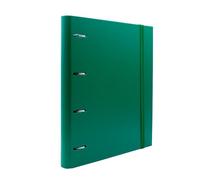 Raylu Paper - Classeur 4 anneaux avec 6 intercalaires de couleurs et recharges de 100 feuilles A4 quadrillées 4 x 4 mm, dossier avec 4 anneaux tranche de 60 mm. (vert)