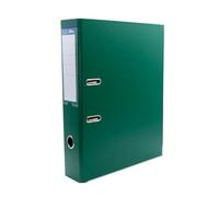 Raylu Paper Classeur à anneaux, dossier à tranche large 75 mm, classeurs de bureau à 2 anneaux avec levier d'ouverture douce et porte-cartes personnalisable (vert foncé, feuille)