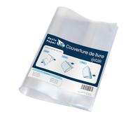 RAYLU PAPER - Couverture de livre ajustable avec bandes adhésives, 5 pièces, couvertures de livres autocollantes en PVC durable de 130 microns, installation facile et rapide (21,6 x 39)