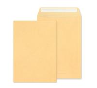 RAYLU PAPER - Lot de 10 grandes enveloppes kraft en papier avec fermeture auto-adhésive pour envoi de documents, scellées faciles et rapides, 90 g/m² d'épaisseur (B4)