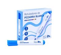 RAYLU PAPER Lot de 12 Feutres Effaçables Bleu Ciel pour Tableau Blanc, Pointe Ronde 3 mm, Effaçage à Sec, Non Toxiques, pour Tableau Blanc et Tableau Magnétique (Bleu Ciel, 12 unités)