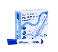 RAYLU PAPER Lot de 12 Feutres Effaçables Bleu pour Tableau Blanc, Pointe Ronde 3 mm, Effaçage à Sec, Non Toxiques, pour Tableau Blanc et Tableau Magnétique (Bleu, 12 unités)