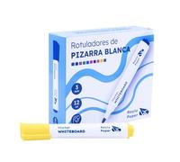 RAYLU PAPER Lot de 12 Feutres Effaçables Jaune pour Tableau Blanc, Pointe Ronde 3 mm, Effaçage à Sec, Non Toxiques, pour Tableau Blanc et Tableau Magnétique (Jaune, 12 unités)