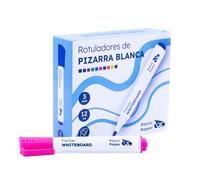 RAYLU PAPER Lot de 12 Feutres Effaçables Rose pour Tableau Blanc, Pointe Ronde 3 mm, Effaçage à Sec, Non Toxiques, pour Tableau Blanc et Tableau Magnétique (Rose, 12 unités)