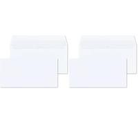 RAYLU PAPER - Lot de 20 enveloppes blanches en papier avec fermeture auto-adhésive pour envoi de documents et lettres, facile à sceller, 90 g/m² d'épaisseur (DL)