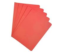 Raylu Paper - Lot de 25 Sous Chemises Cartonnées pour Documents, avec Fentes pour Ajouter des Attaches, Sous Dossiers en Papier Cartonné Épais de 200 g, Couleurs Vives (Rouge, A4)