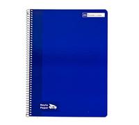 RAYLU PAPER Lot de 6 carnets A4 à spirales avec couverture rigide, 80 feuilles de 90 g, couleurs vives pour notes, études, bureau et université (bleu foncé, Horizontal)