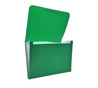 Raylu Paper - Porte Documents A4 en Accordéon pour Documents, Trieur 12 Compartiments en Plastique Opaque avec Séparateurs, Rangement Papiers, Fermeture Élastique (Vert)