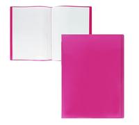 Raylu Paper Porte Vue A4 avec 20 Pochettes Transparentes, Porte Documents en Polypropylène 100% Recyclable, Protege Document pour Bureau et École (A4, Rose, 20 Vues)