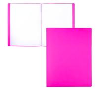 Raylu Paper Porte Vue A4 avec 60 Pochettes Transparentes, Porte Documents en Polypropylène 100% Recyclable, Protege Document pour Bureau et École (A4, Rose, 60 Vues)