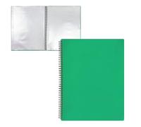 Raylu Paper - Porte-Vues à Spirales, Porte Documents avec Pochettes Transparentes A4, Protège-Document Opaque, Robuste et Coloré, pour le Bureau, l'École ou la Maison (30 Pochettes, Rouge)