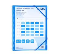 Raylu Paper - Porte Vues A4 avec Pochettes Plastiques Transparentes et Couverture Personnalisable et Fermeture Élastique, Porte Documents Souple (20 Pochettes, Bleu)