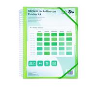 Raylu Paper - Porte Vues A4 avec Pochettes Plastiques Transparentes et Couverture Personnalisable et Fermeture Élastique, Porte Documents Souple (50 Pochettes, Vert)