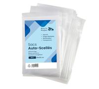 Raylu Paper - Sachets Plastiques Transparents Zip, Pack De 100 Sacs en Plastique Transparent Refermables pour stoker la Nourriture et Autres Objets, Usages Multiples (20 x 30 cm)