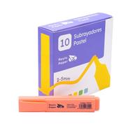 RAYLU PAPER Surligneurs Fluo Orange Pastel avec Pointe Biseautée, Pack de 10 Highlighter Trait 2-5 mm, Surligneurs pour Organisation (Orange Pastel, 10 pcs)