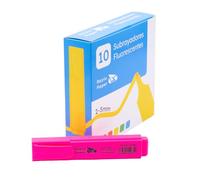 RAYLU PAPER Surligneurs Fluo Rose avec Pointe Biseautée, Pack de 10 Highlighter Trait 2-5 mm, Surligneurs Pastel pour Organisation (Rose, 10 pcs)