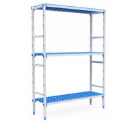 Rayonnage Aluminium 3 Niveaux Compatible Bac GN 2/3 - L 3380 à 4600 mm - Pujadas
