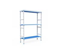 Rayonnage Aluminium 3 Niveaux Compatible Bac GN 2/3 - L 715 à 1950 mm - - 1705 mm