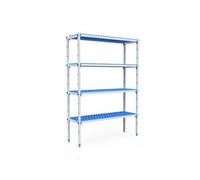 Rayonnage Aluminium 4 Niveaux Compatible Bac GN 1/1 - L 715 à 1950 mm - - Aluminium1155 mm420