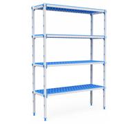 Rayonnage Aluminium 4 Niveaux Compatible Bac GN 1/1 - L 715 à 1950 mm - Pujadas