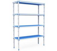 Rayonnage Aluminium 4 Niveaux Compatible Bac GN 2/3 - L 715 à 1950 mm - - Aluminium830 mm420