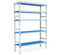 Rayonnage Aluminium 5 Niveaux Compatible Bac GN 2/3 - L 2060 à 3265 mm - Pujadas